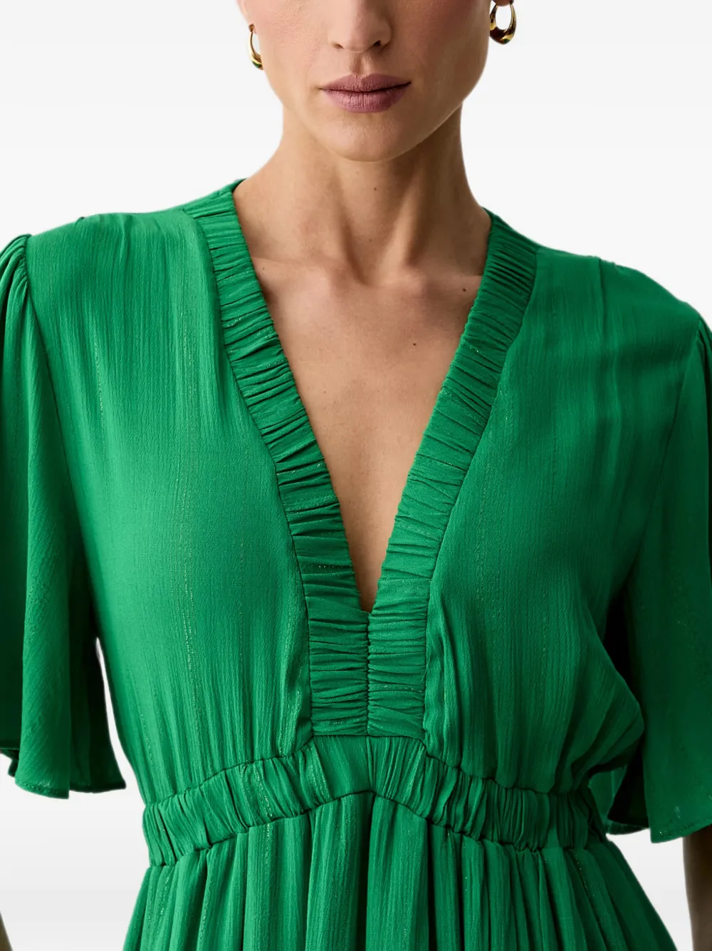 Morgan Geplooide maxi-jurk Groen