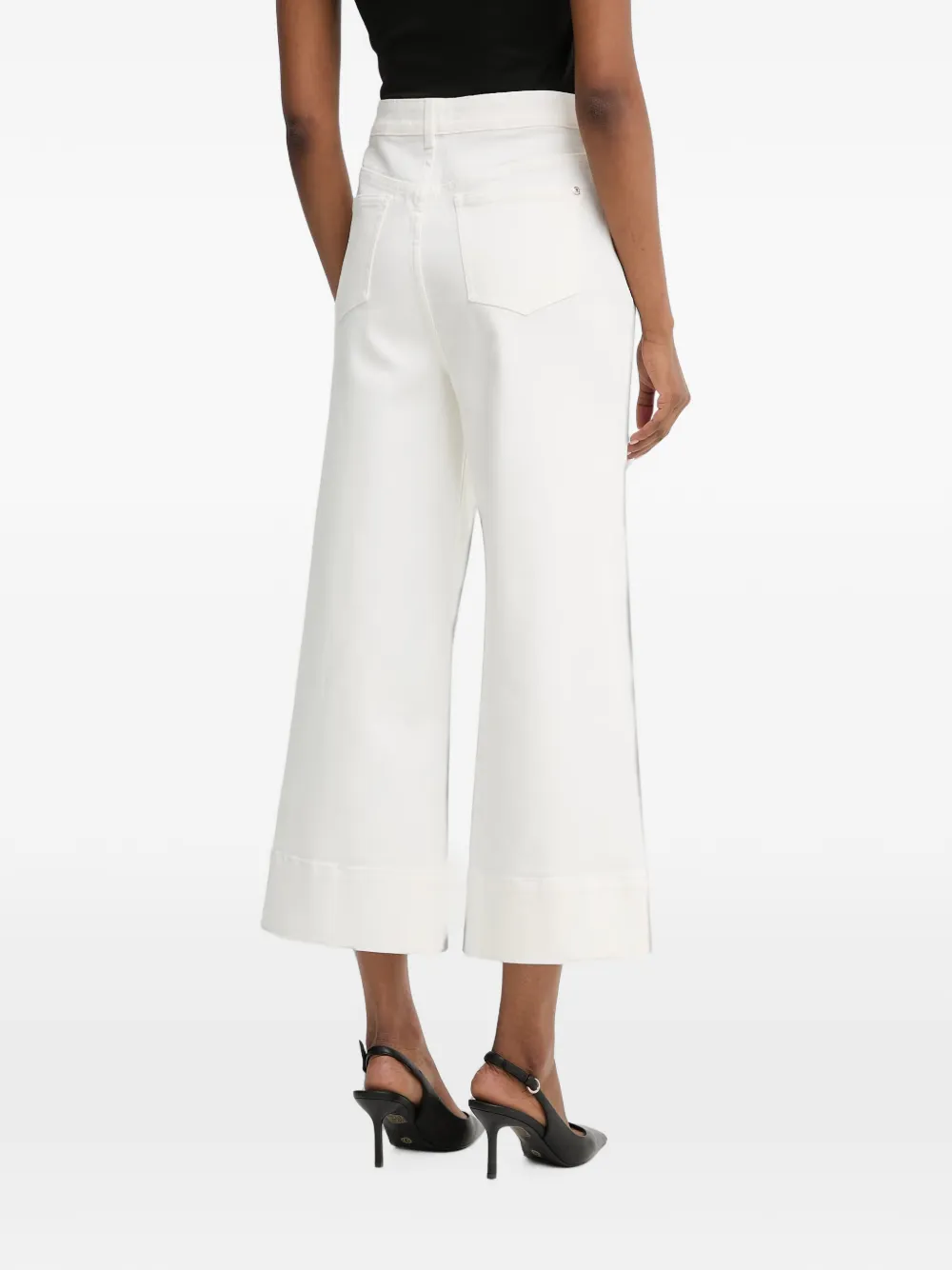Morgan Jeans met wijde pijpen Wit