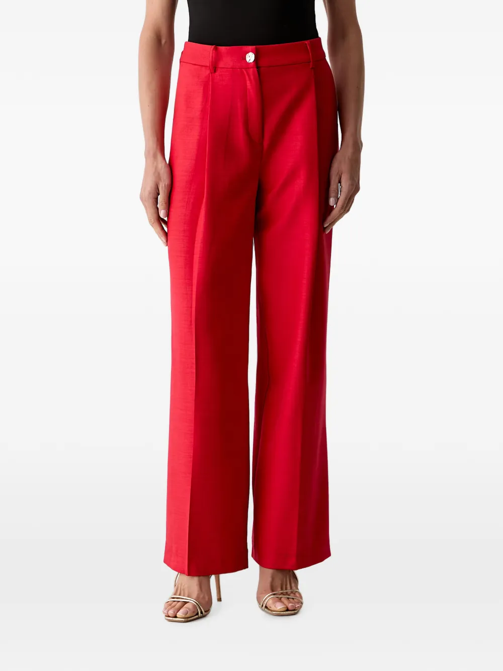 Morgan Pleated Trousers In Red