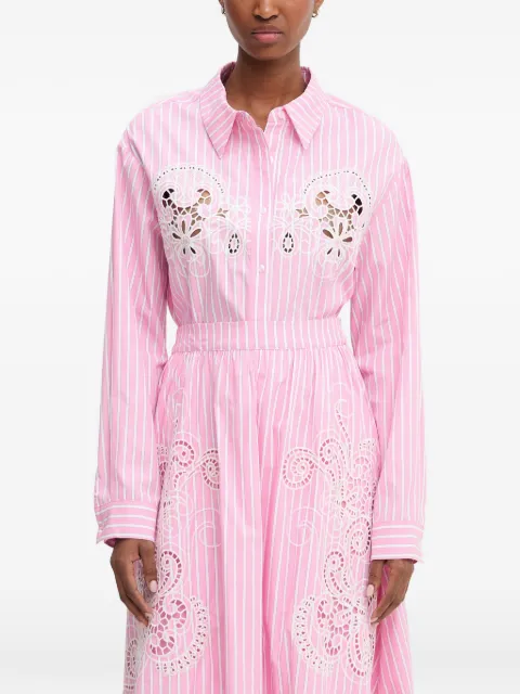 Morgan broderie-anglaise striped shirt