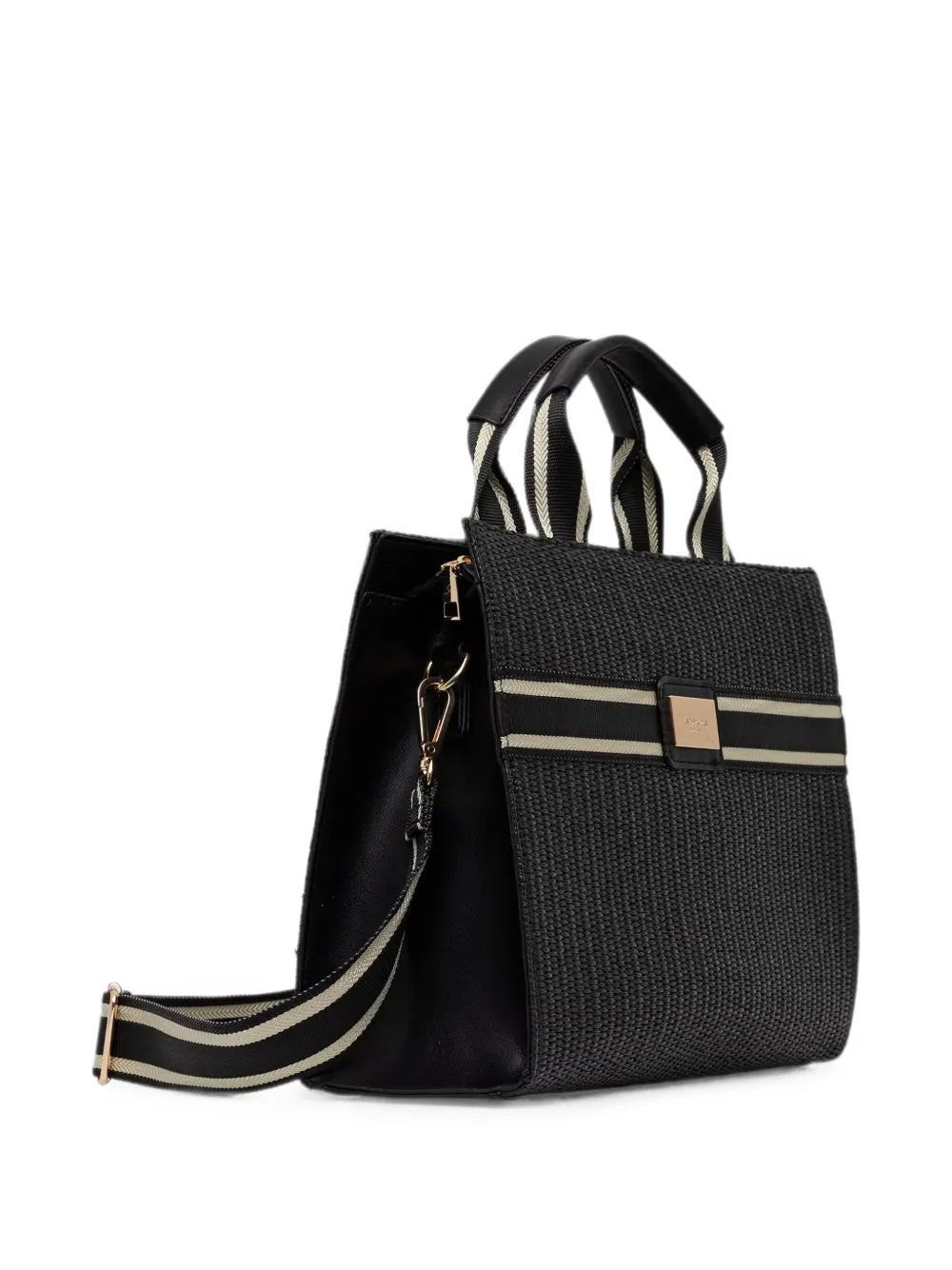 Morgan logo-plaque tote bag Zwart