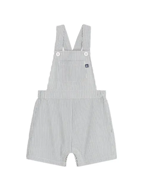 Petit Bateau striped dungarees