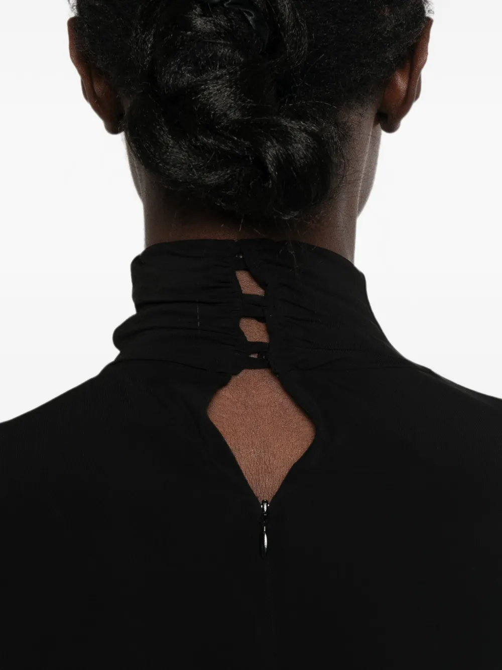 PINKO Cadillac asymmetrische midi-jurk met uitgesneden details Zwart