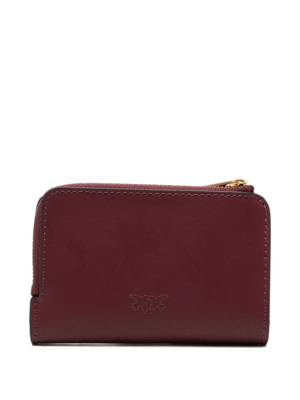 PINKO Kleine Love Birds leren portemonnee Rood