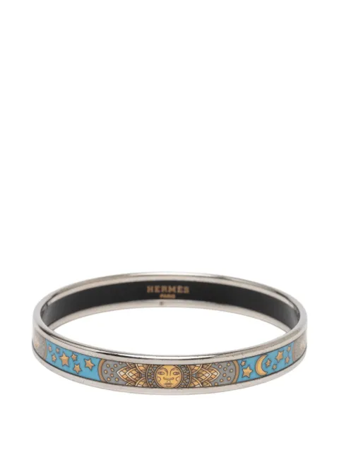 Hermès Pre-Owned 20th Century Narrow Sun Moon Stars Enamel Bangle 65 costume bracelet