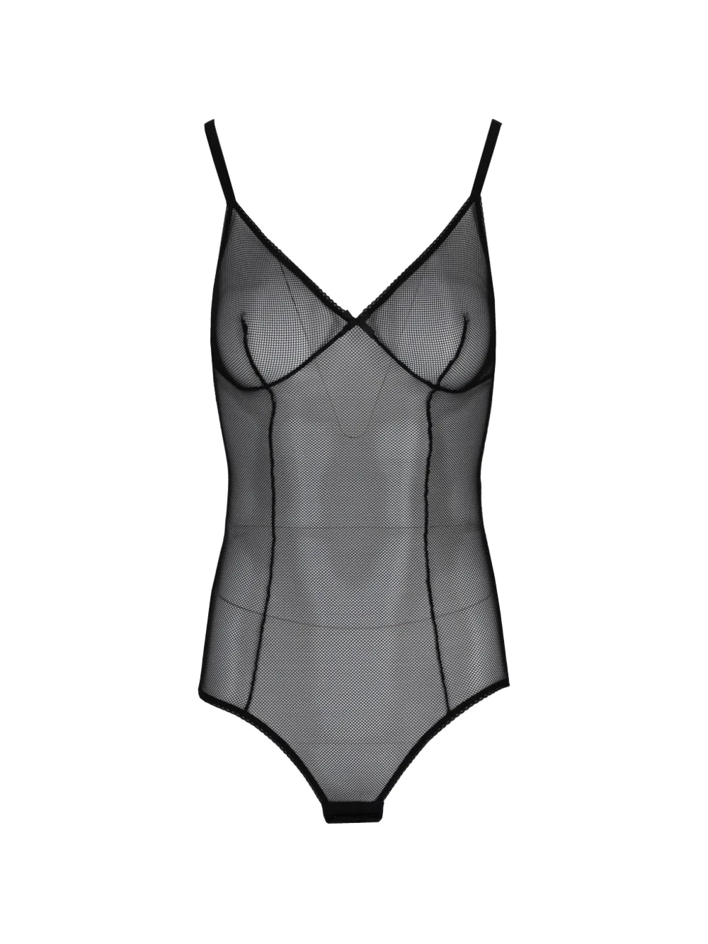 Laura Urbinati Body mit Netzeinsatz - Schwarz