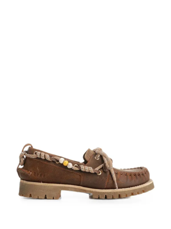 Golden Goose Cruise Waxed Suede Loafers in Brown
