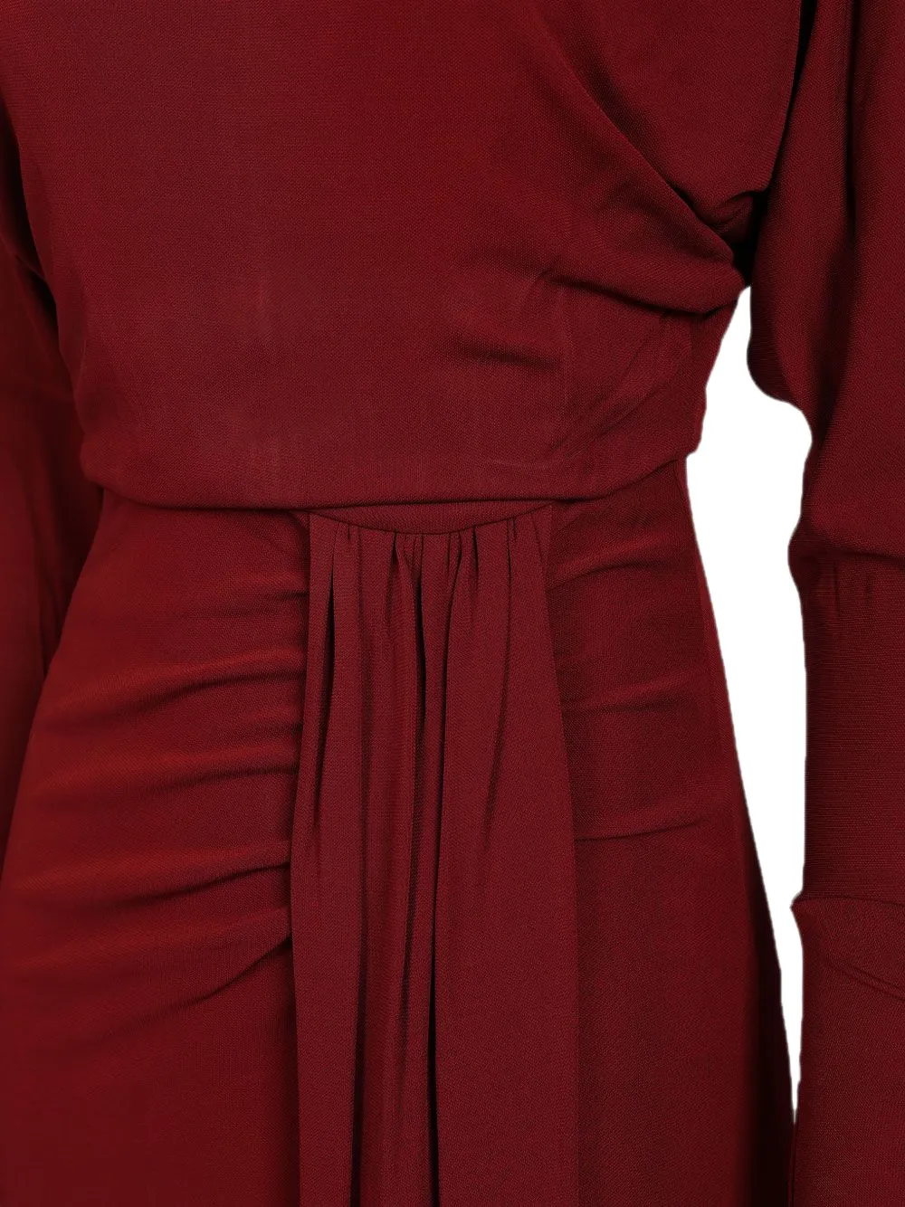 Max Mara Maxi-jurk met lange mouwen Rood