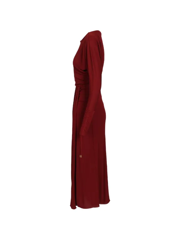 Max Mara ロングスリーブ マキシドレス | レッド | FARFETCH JP