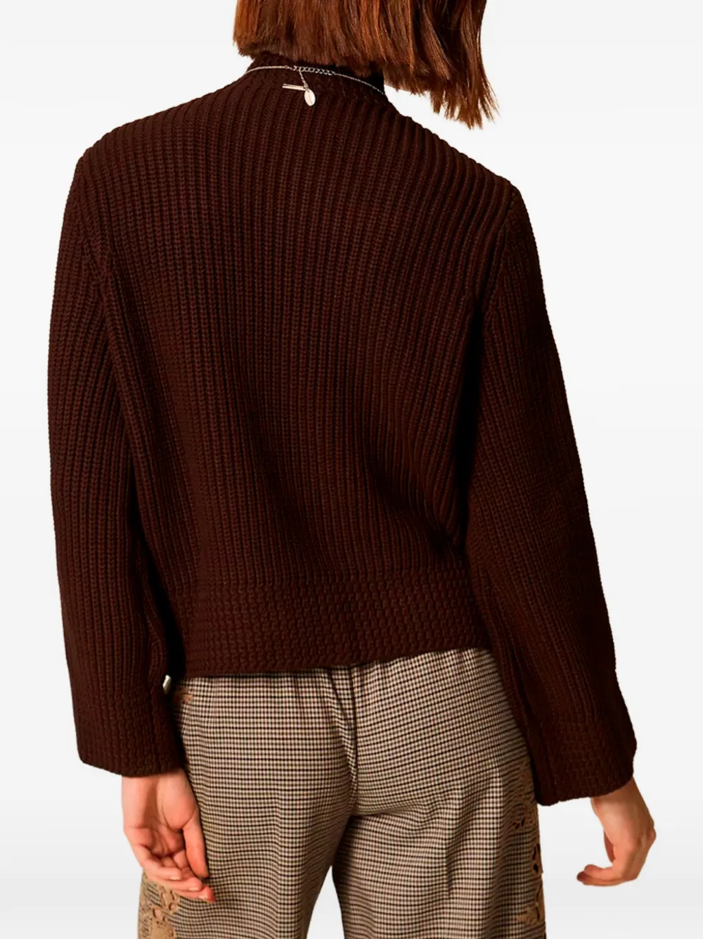 TWINSET Trui met knoop-detail en lange mouwen Bruin