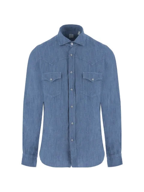 Finamore 1925 Napoli Jeanshemd im Western-Look