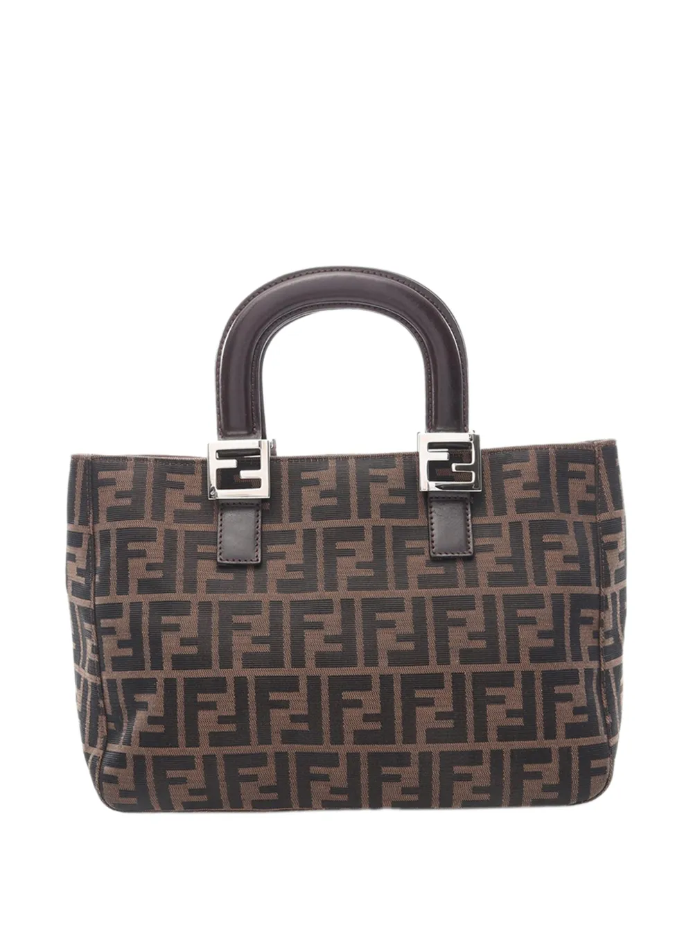 Fendi Pre-Owned 2000-2010 Small Zucca Canvas Twins tote bag - Brown