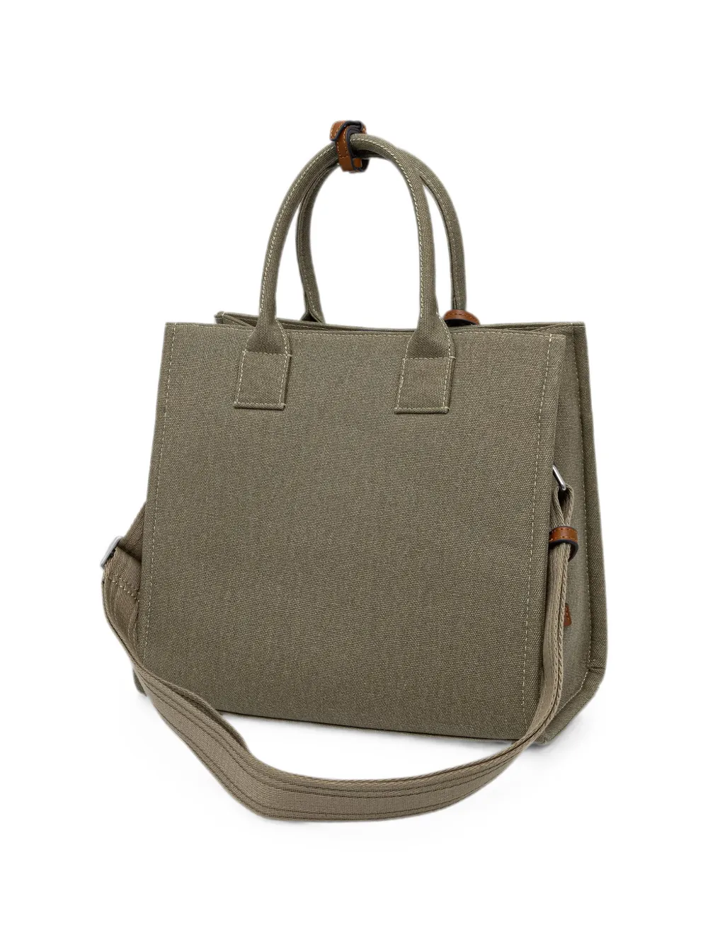 Marc O'Polo Shopper met geborduurd logo Groen