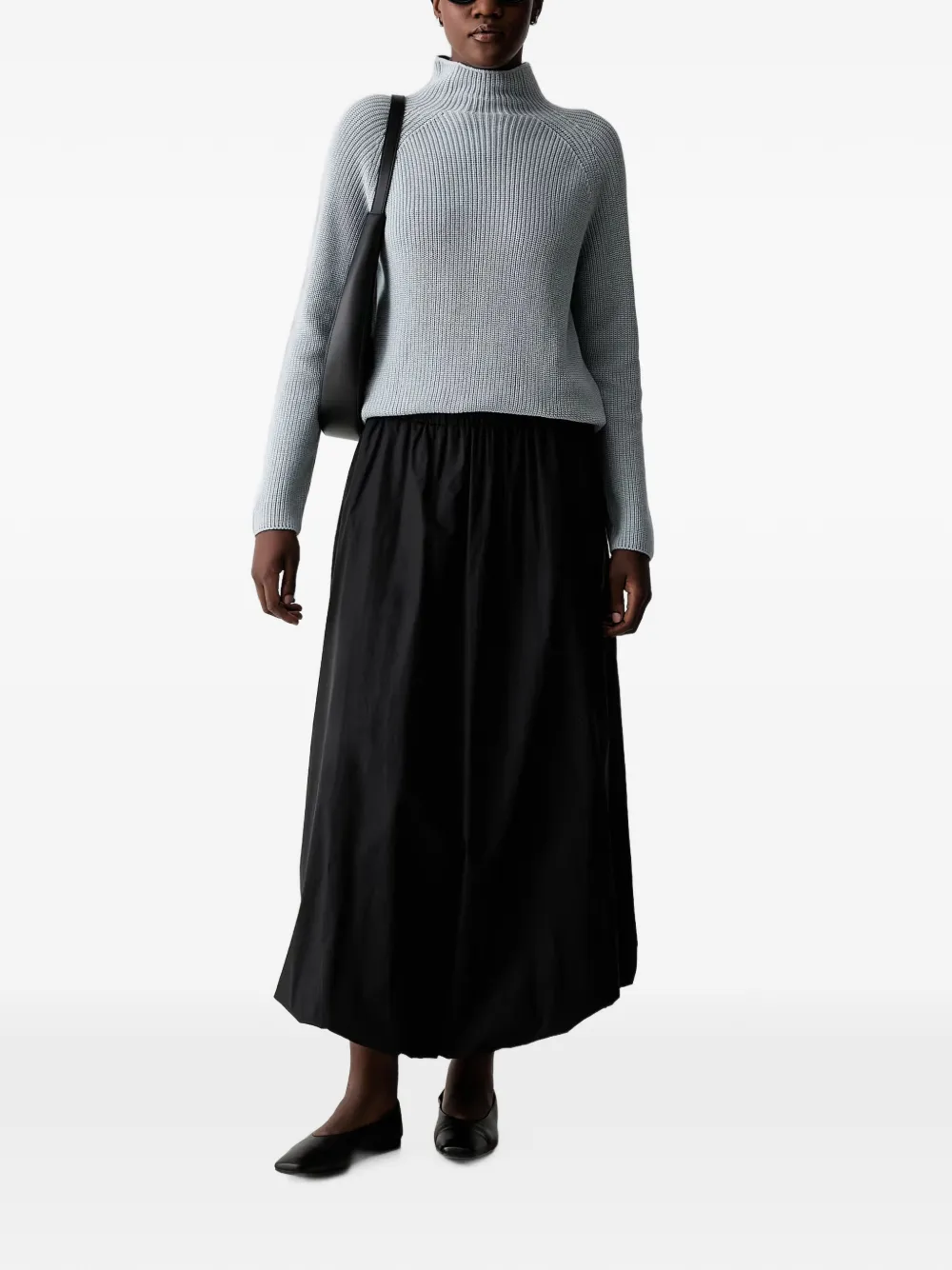 Marc O'Polo ribbed-knit raglan-sleeve sweater Blauw