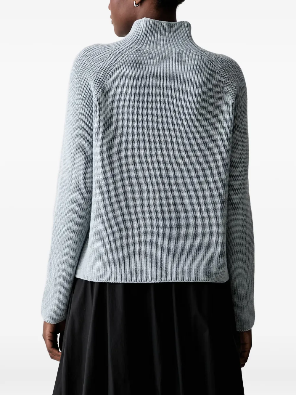 Marc O'Polo ribbed-knit raglan-sleeve sweater Blauw