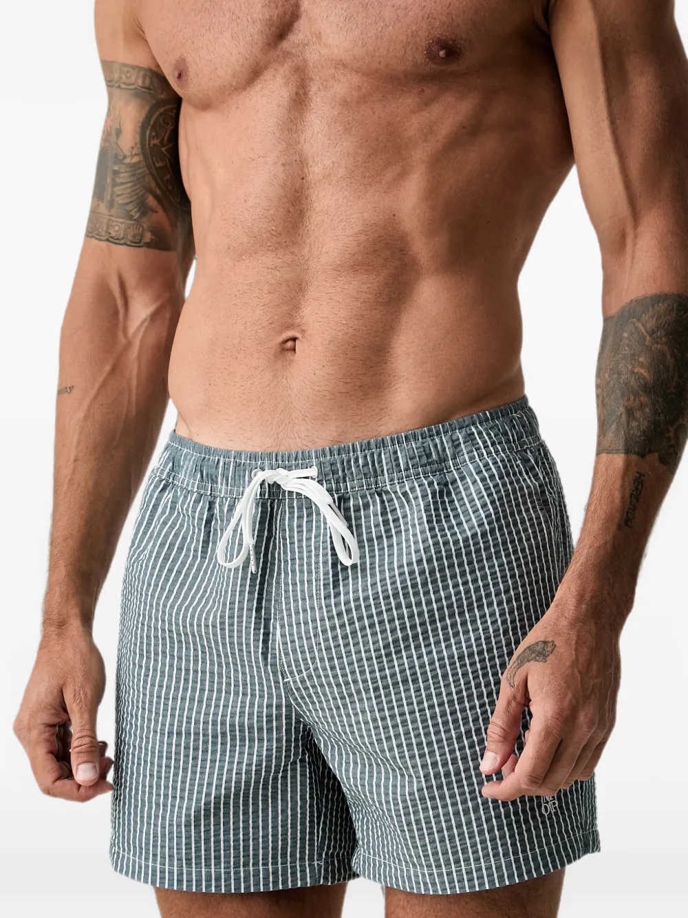 Marc O'Polo striped swim shorts - Verde