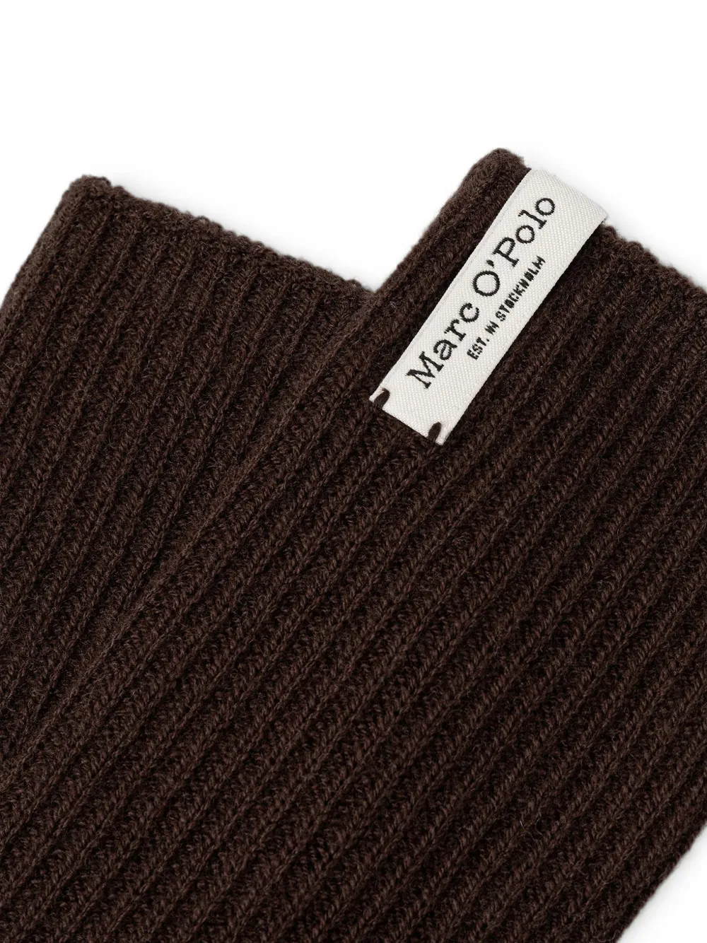 Marc O'Polo Ribgebreide handschoenen Bruin
