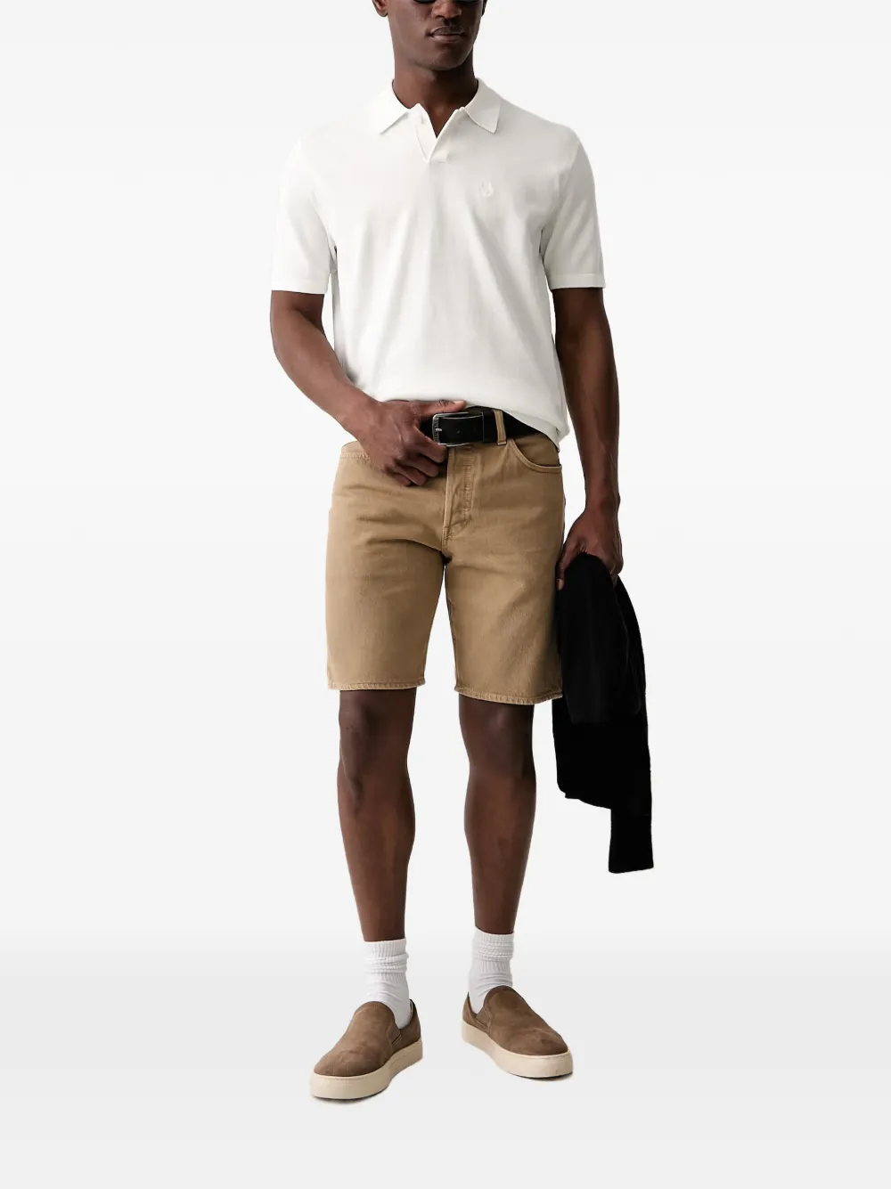 Marc O'Polo Poloshirt met geborduurd logo Wit