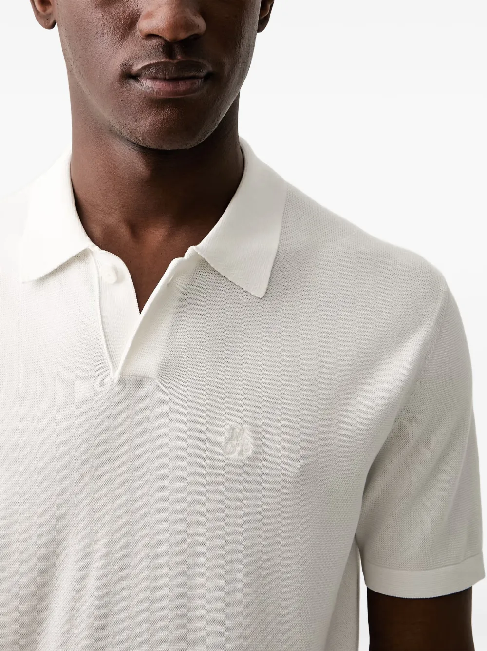 Marc O'Polo Poloshirt met geborduurd logo Wit
