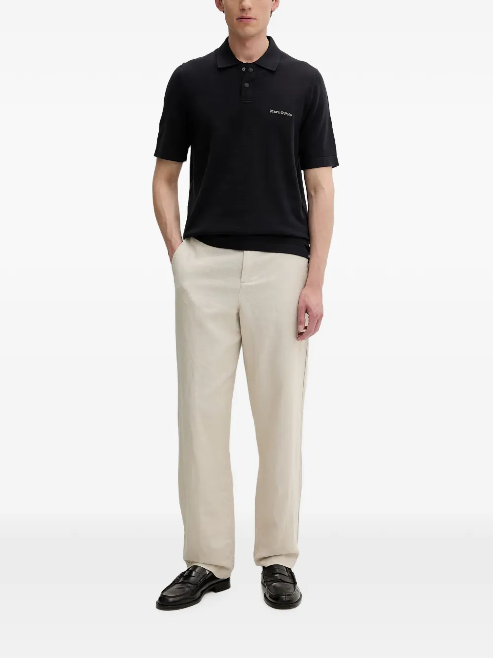 Marc O'Polo Poloshirt met geborduurd logo Blauw