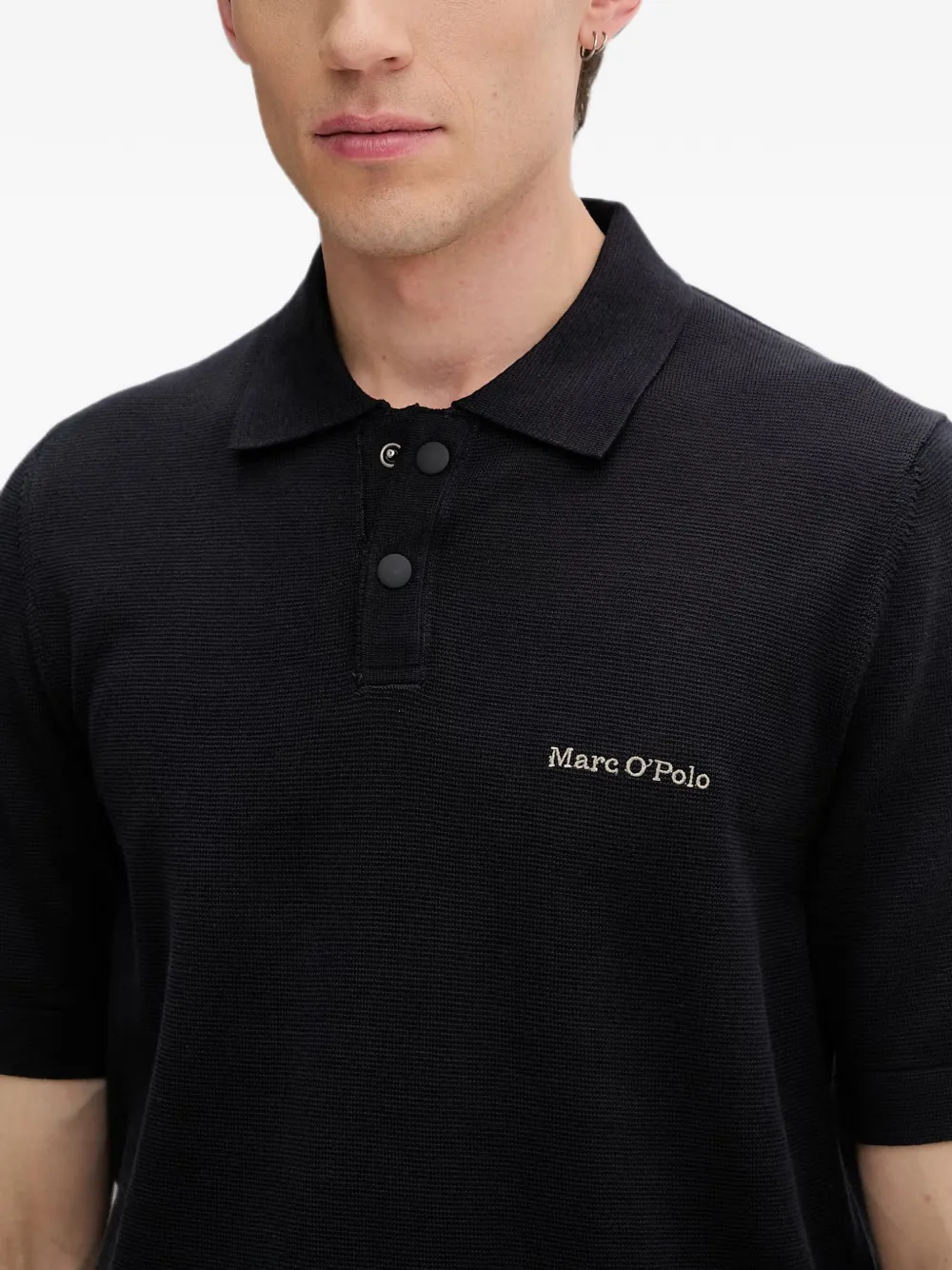 Marc O'Polo Poloshirt met geborduurd logo Blauw