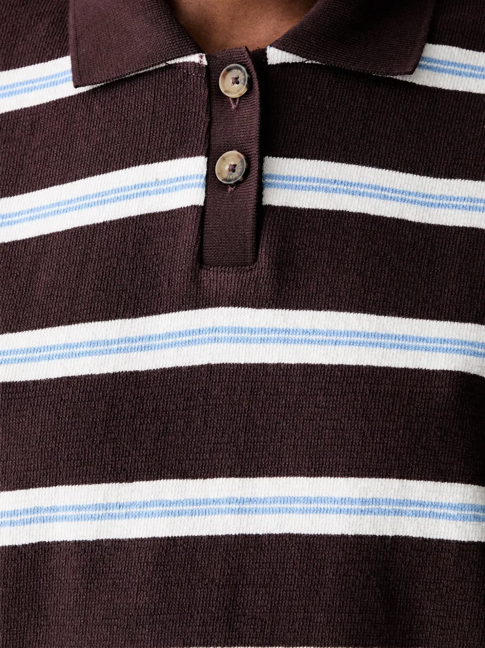 Marc O'Polo Gestreept poloshirt Bruin