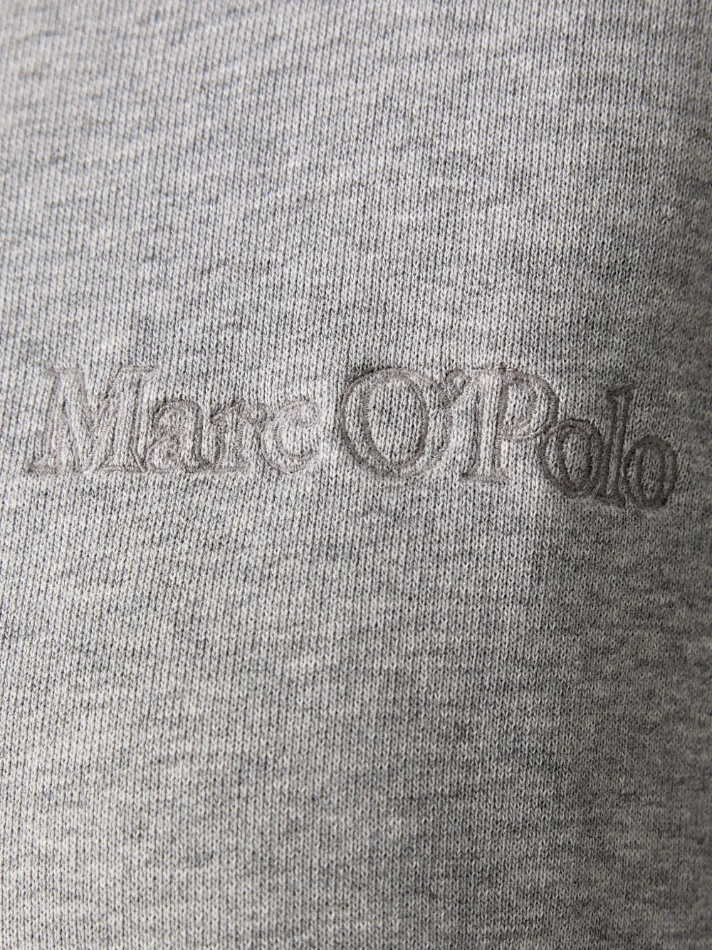 Marc O'Polo Trui met geborduurd logo en verlaagde schouders Grijs