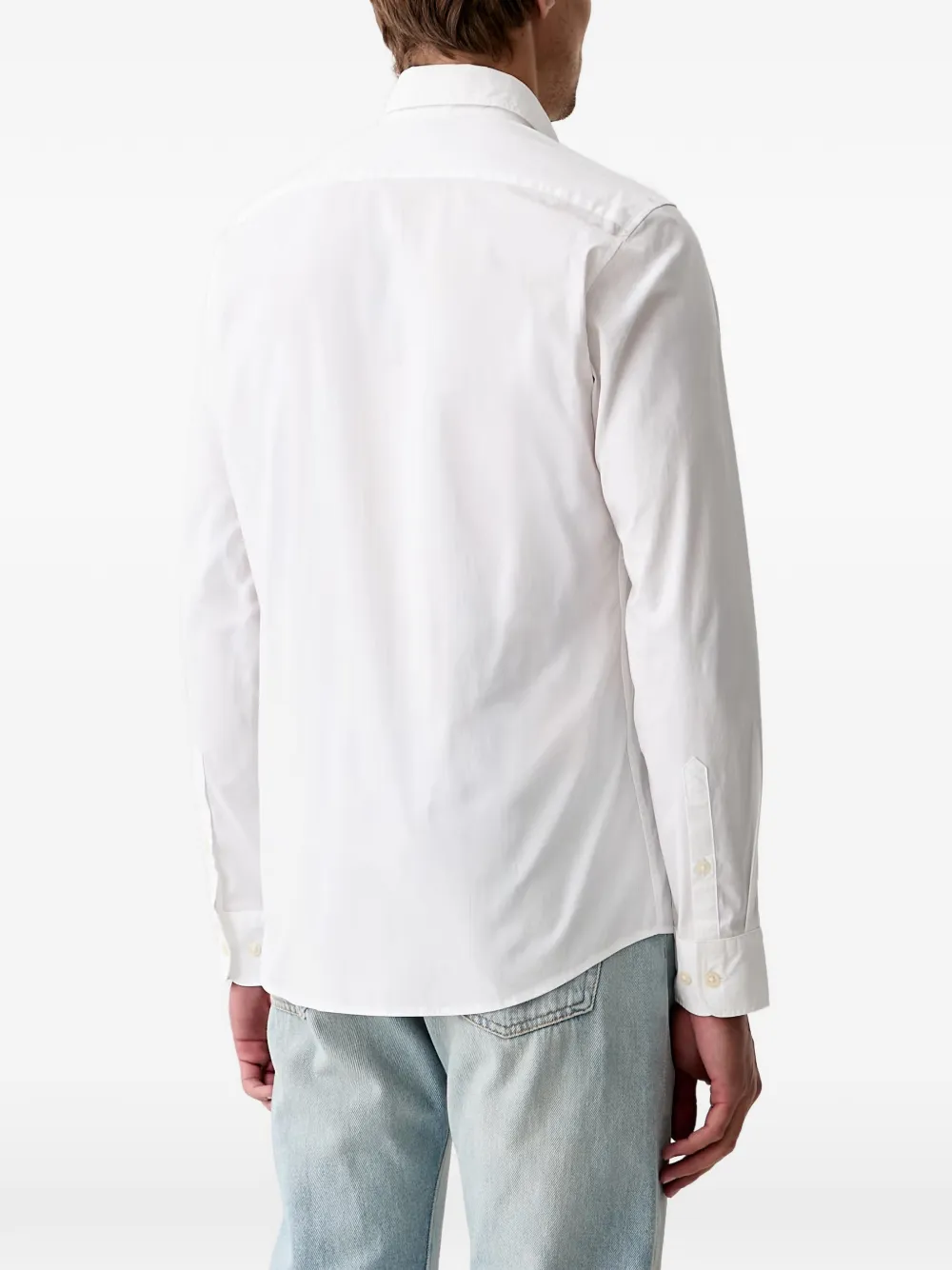 Marc O'Polo Overhemd met geborduurd logo Wit