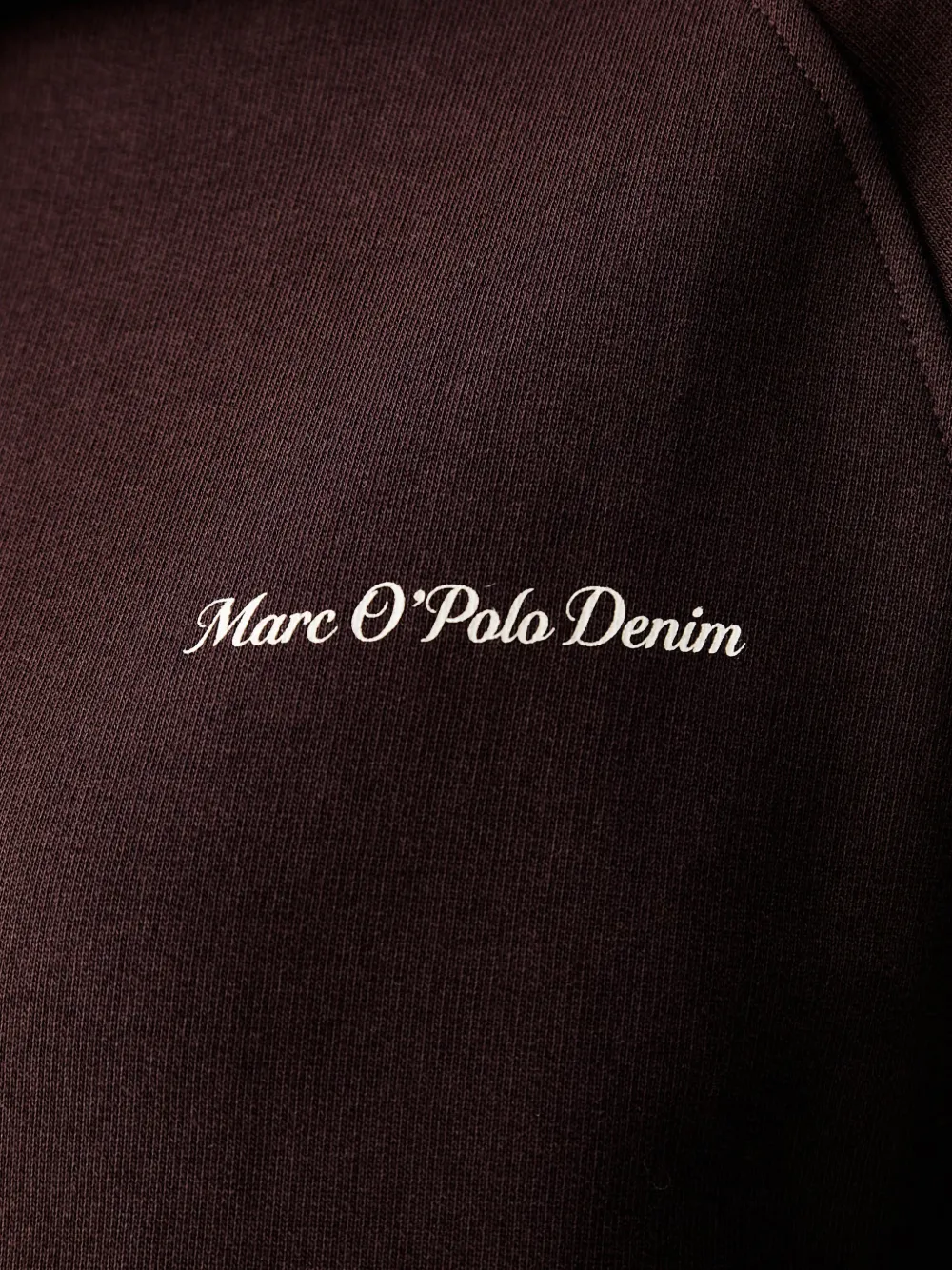 Marc O'Polo Hoodie met logoprint Bruin
