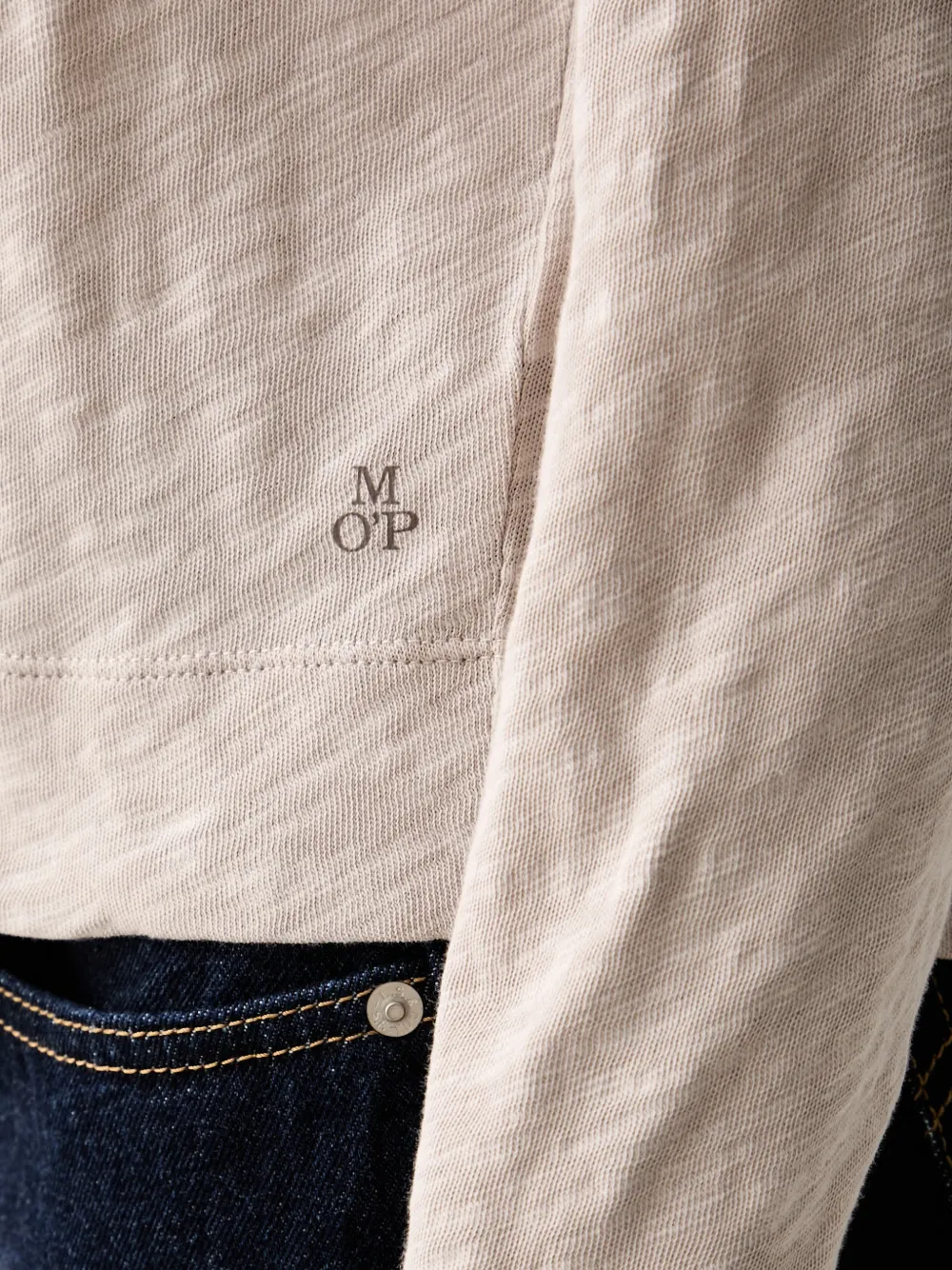 Marc O'Polo T-shirt met lange mouwen Beige