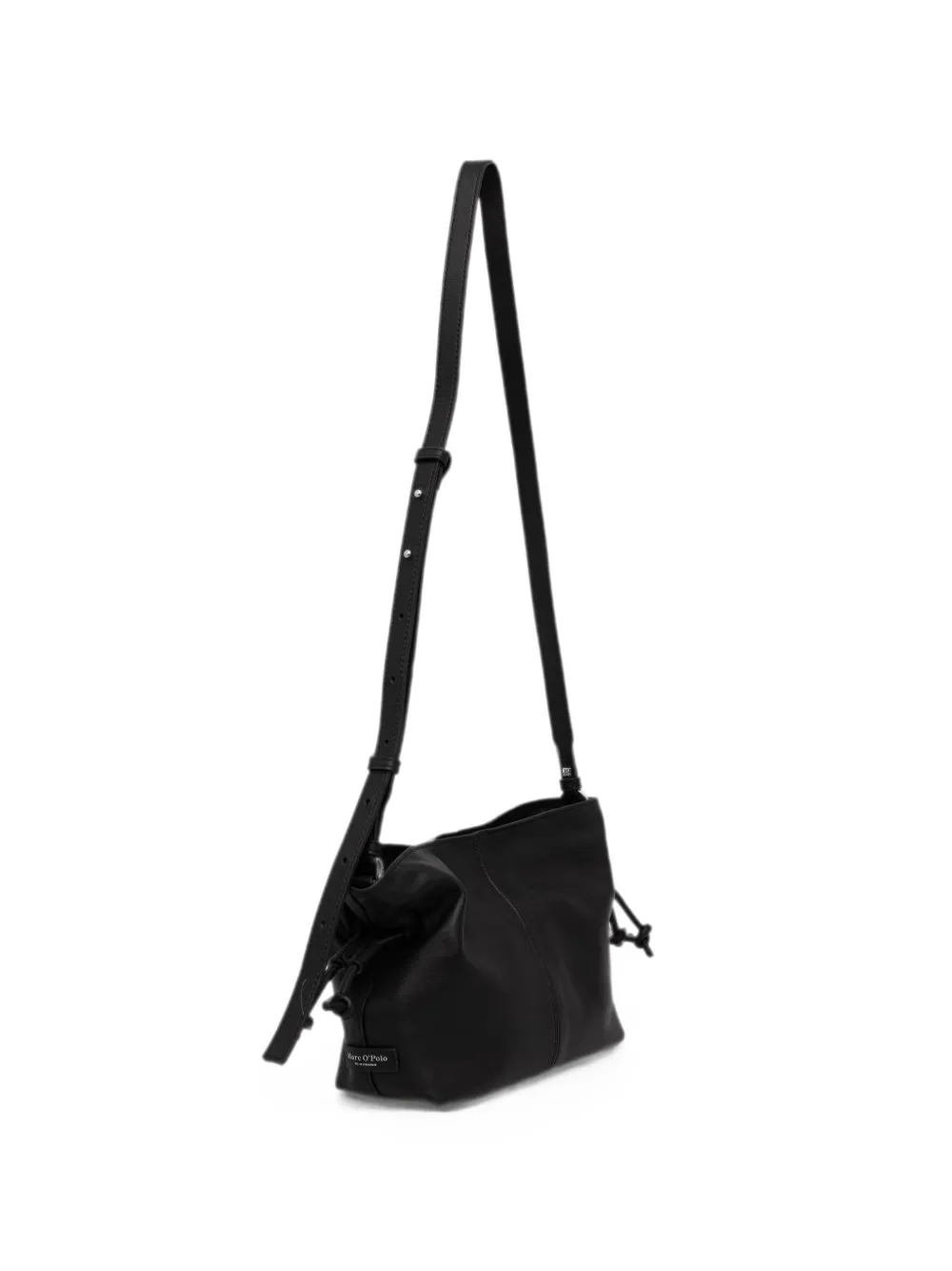 Marc O'Polo small Simona logo-patch drawstring-side cross body bag - Nero