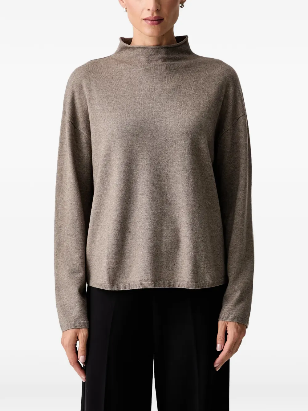 Marc O'Polo high-neck dropped-shoulder sweater - Toni neutri