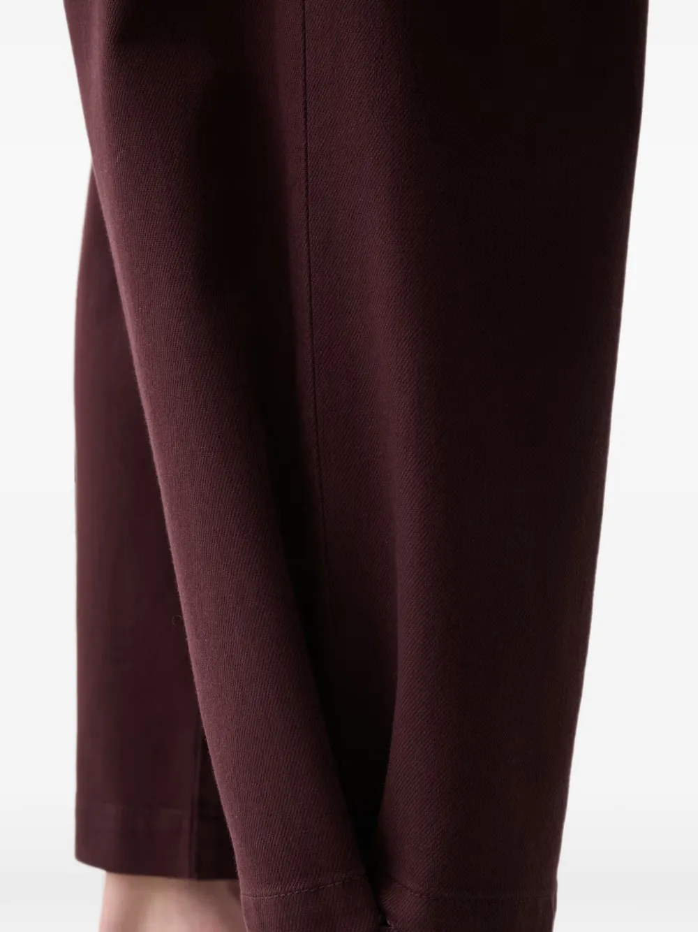 Marc O'Polo Barrel cropped broek met wijde pijpen Paars