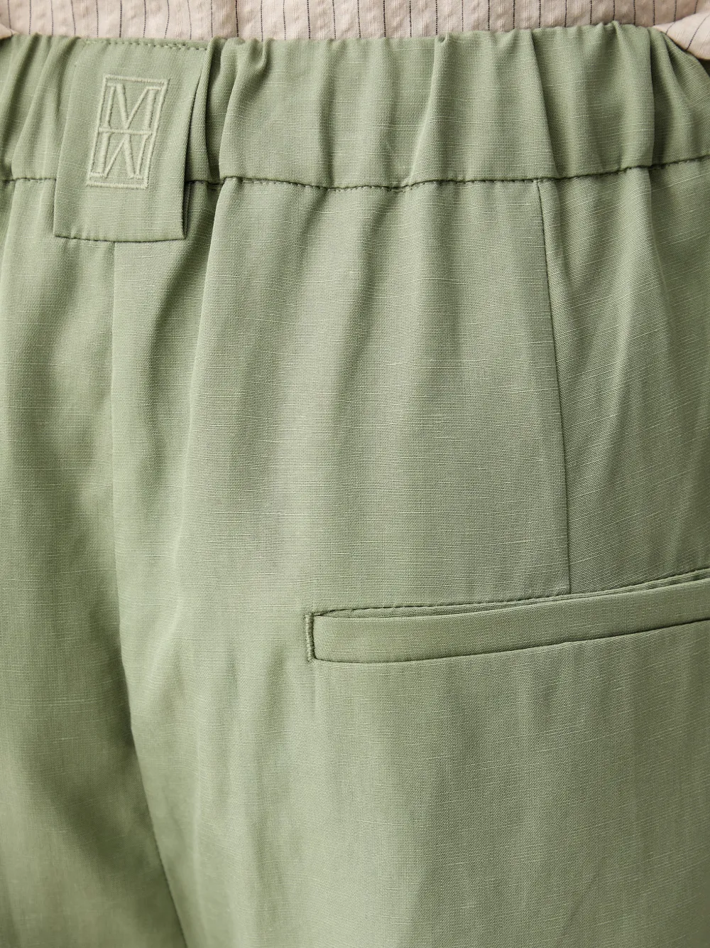 Marc O'Polo Broek met elastische taille Groen