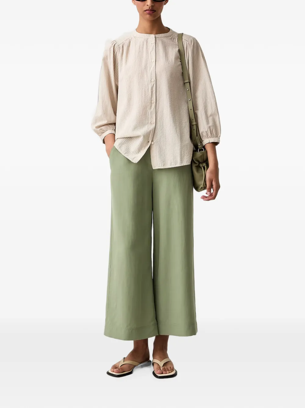 Marc O'Polo Broek met elastische taille Groen