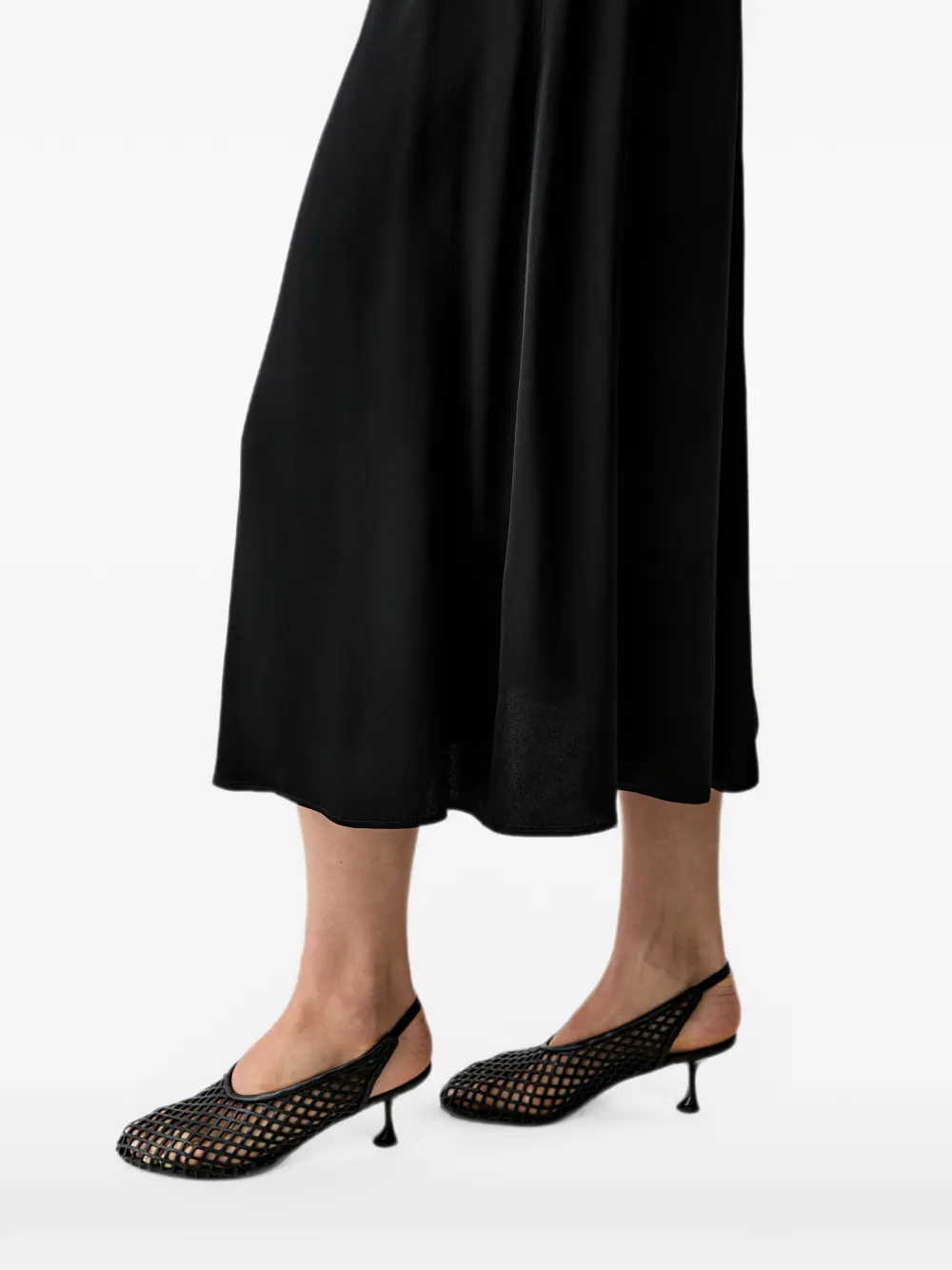 Marc O'Polo High waist midi-rok met A-lijn Zwart