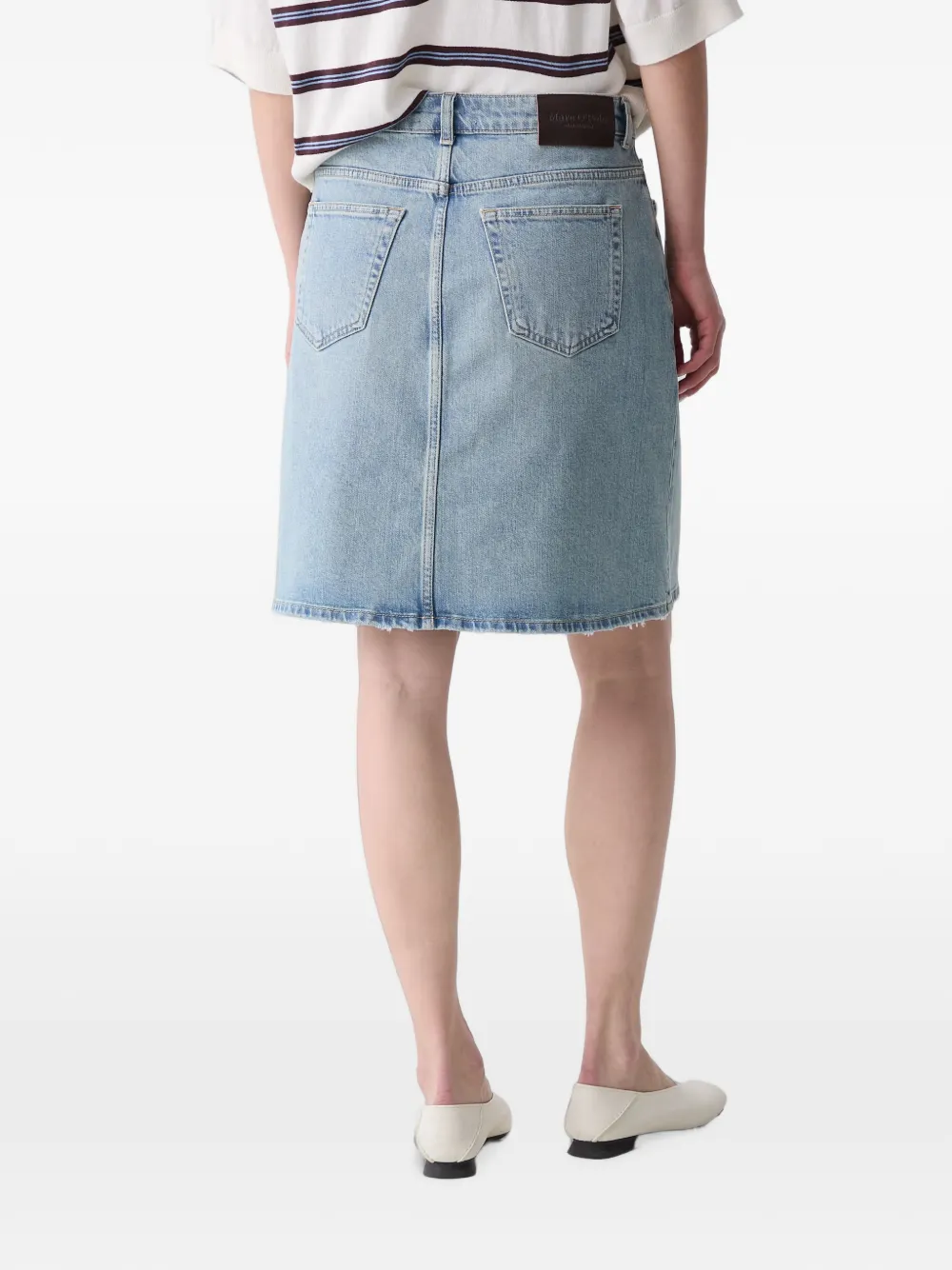 Marc O'Polo Mini-rok met logopatch Blauw