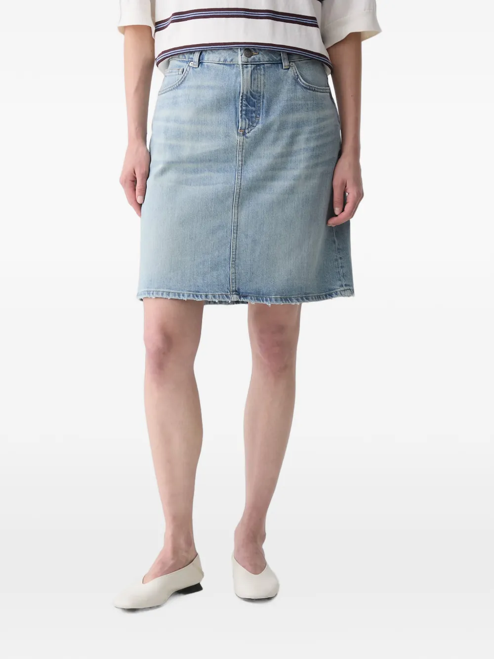 Marc O'Polo logo-patch mini skirt - Blau