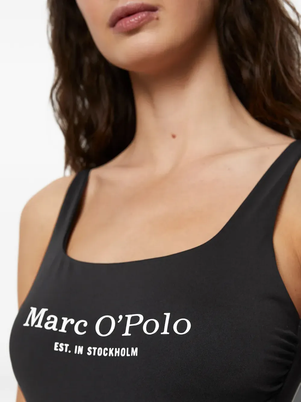 Marc O'Polo Badpak met logoprint Zwart