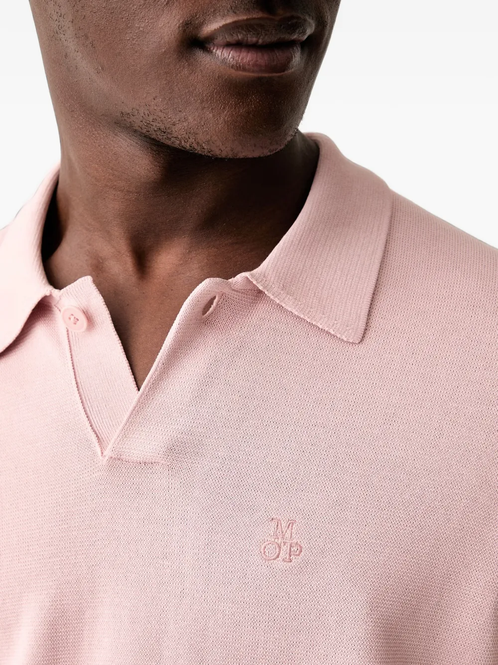 Marc O'Polo logo-embroidered polo shirt Roze