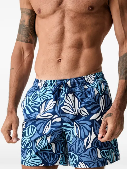 Marc O'Polo leaf-print swim shorts