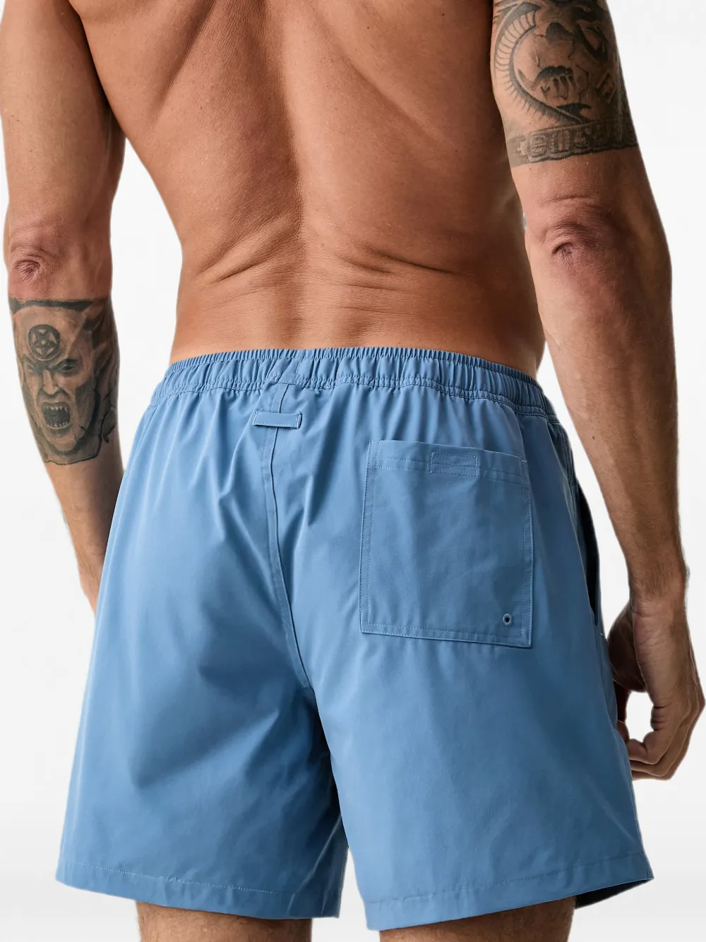 Marc O'Polo Zwembroek met geborduurd logo Blauw