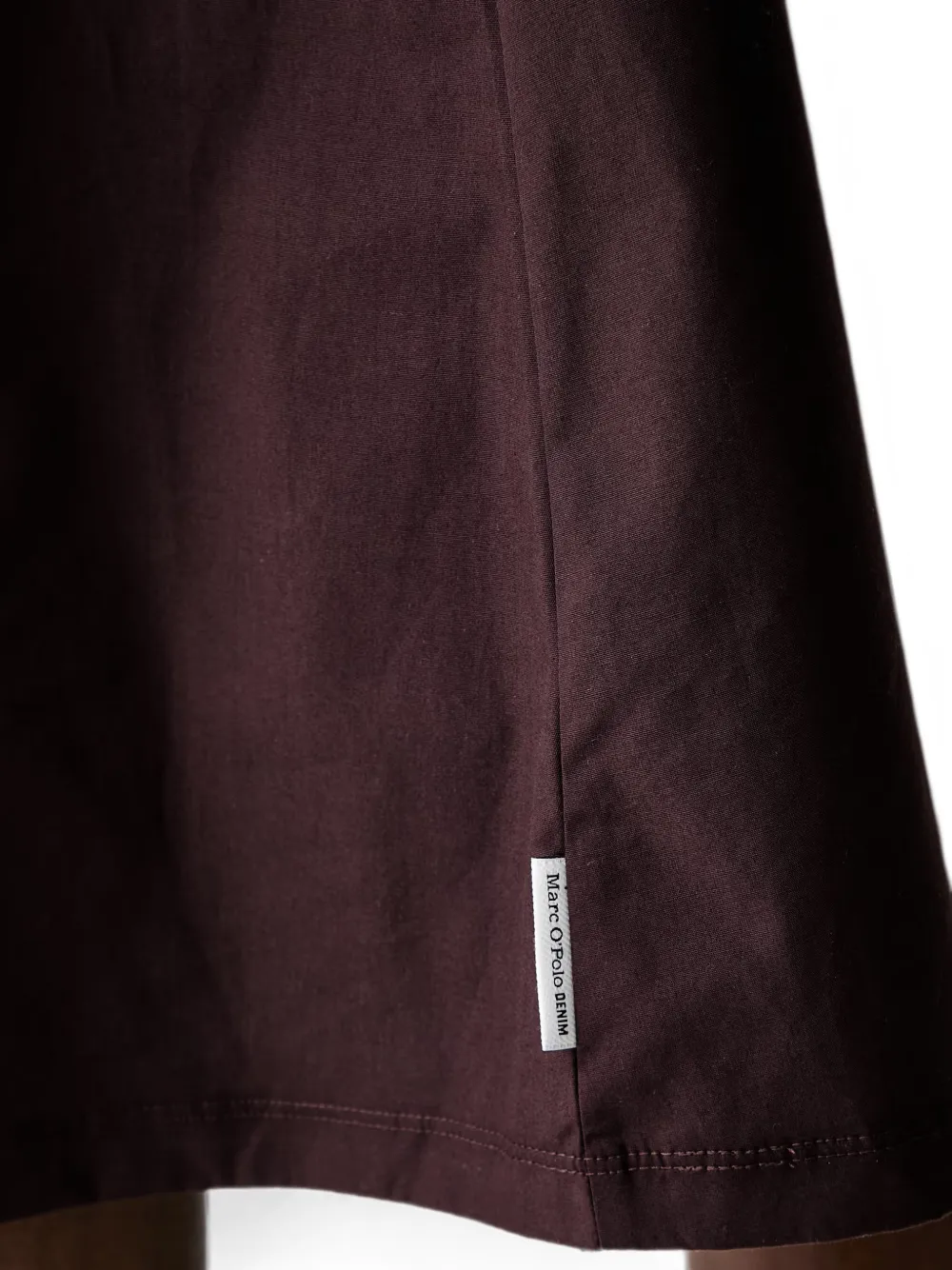 Marc O'Polo midi-jurk met gesmockte rok Bruin