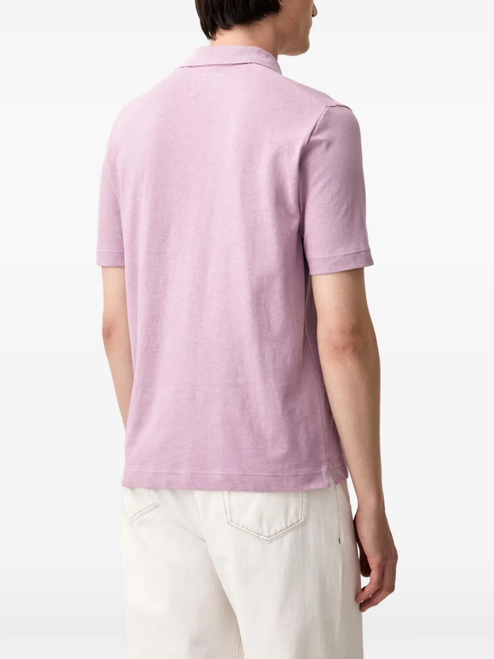 Marc O'Polo T-shirt met korte mouwen en polokraag Paars
