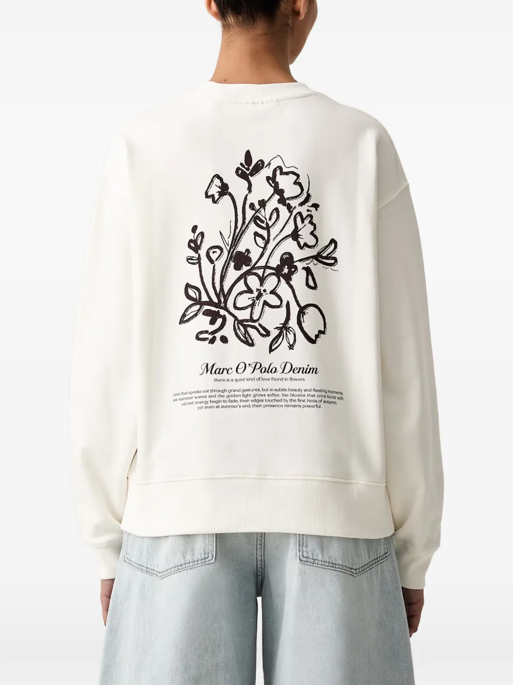 Marc O'Polo Sweater met print Wit