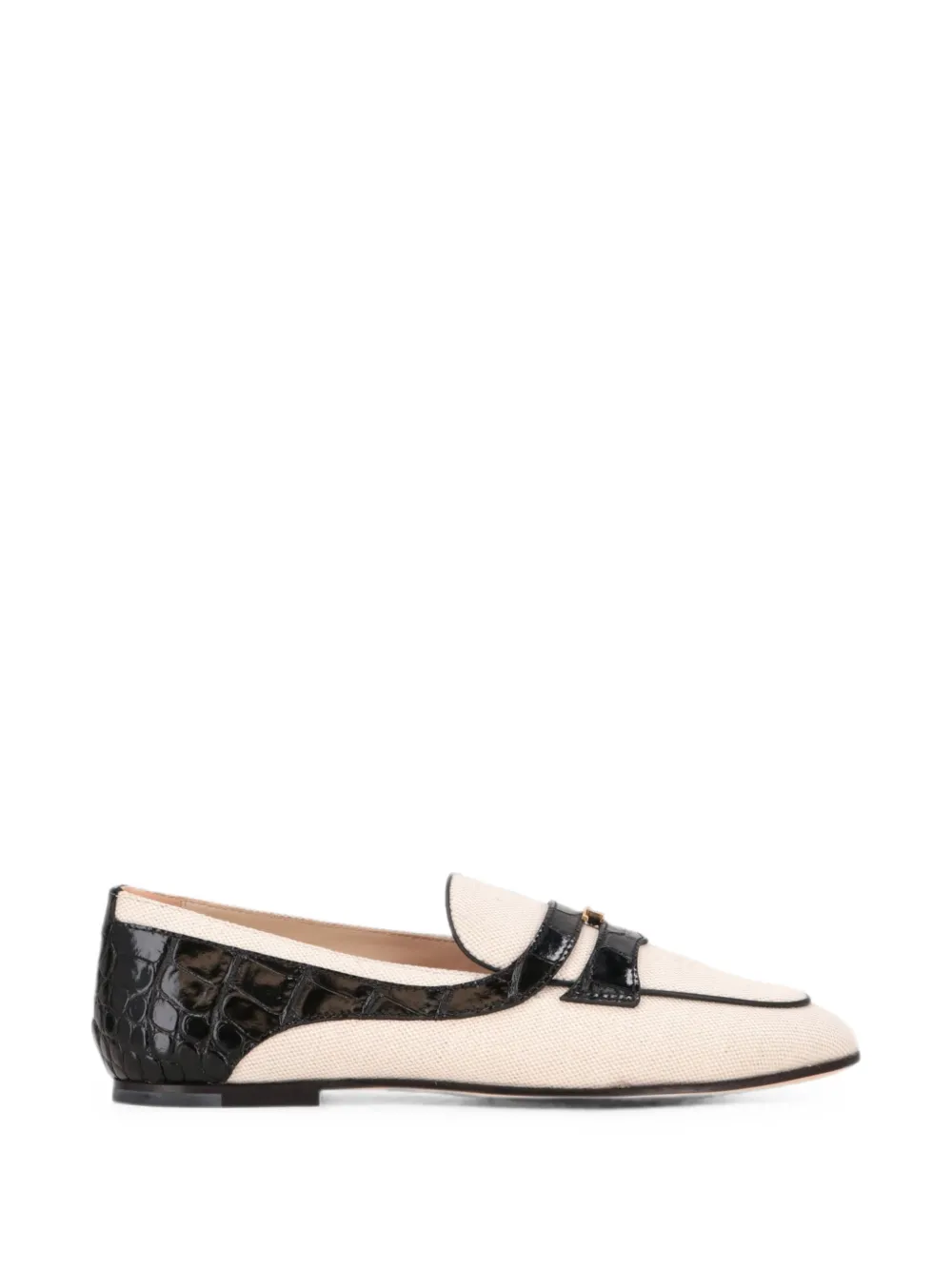 Tod's croc-effect T-logo loafers Beige