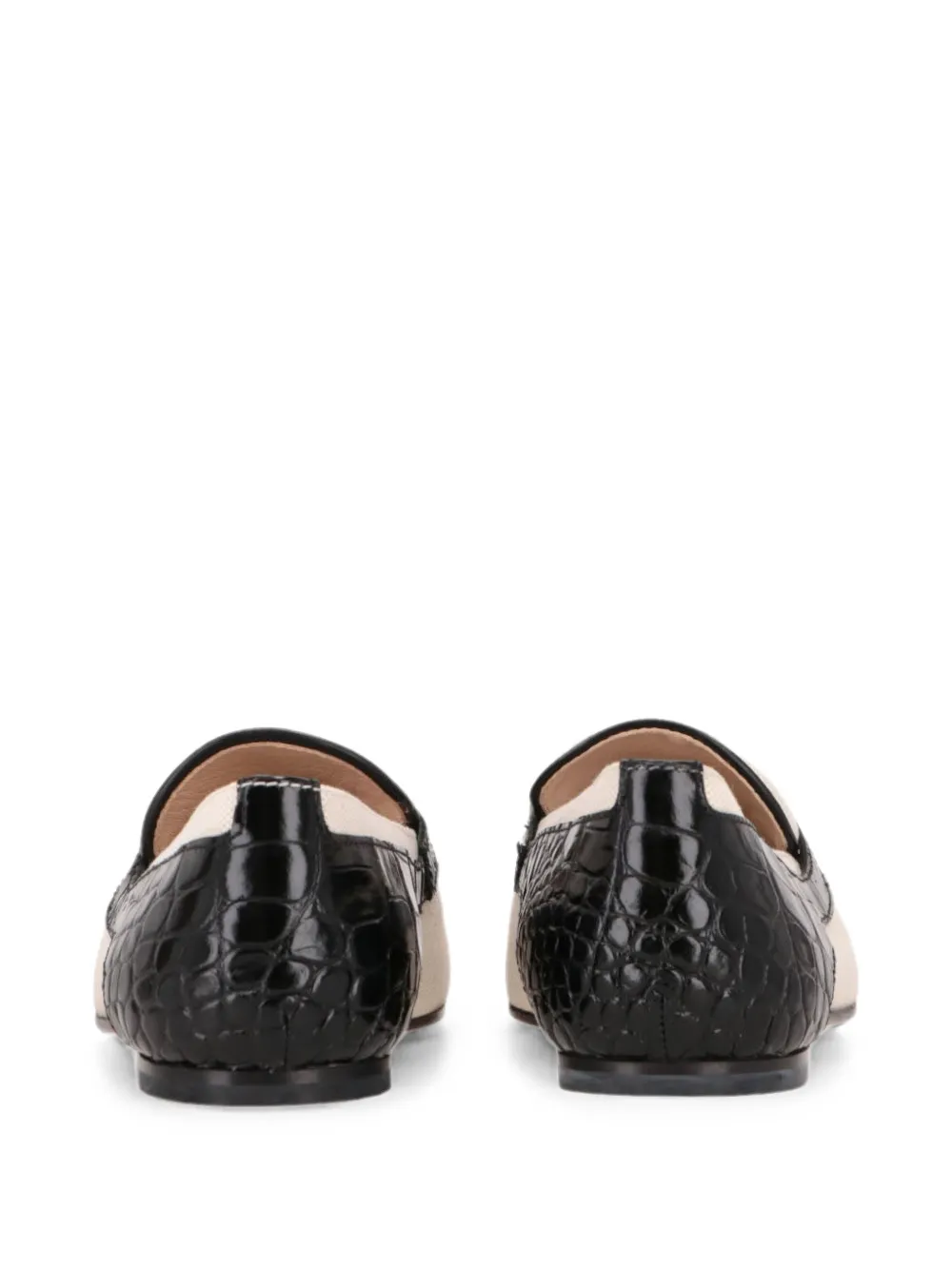 Tod's croc-effect T-logo loafers Beige