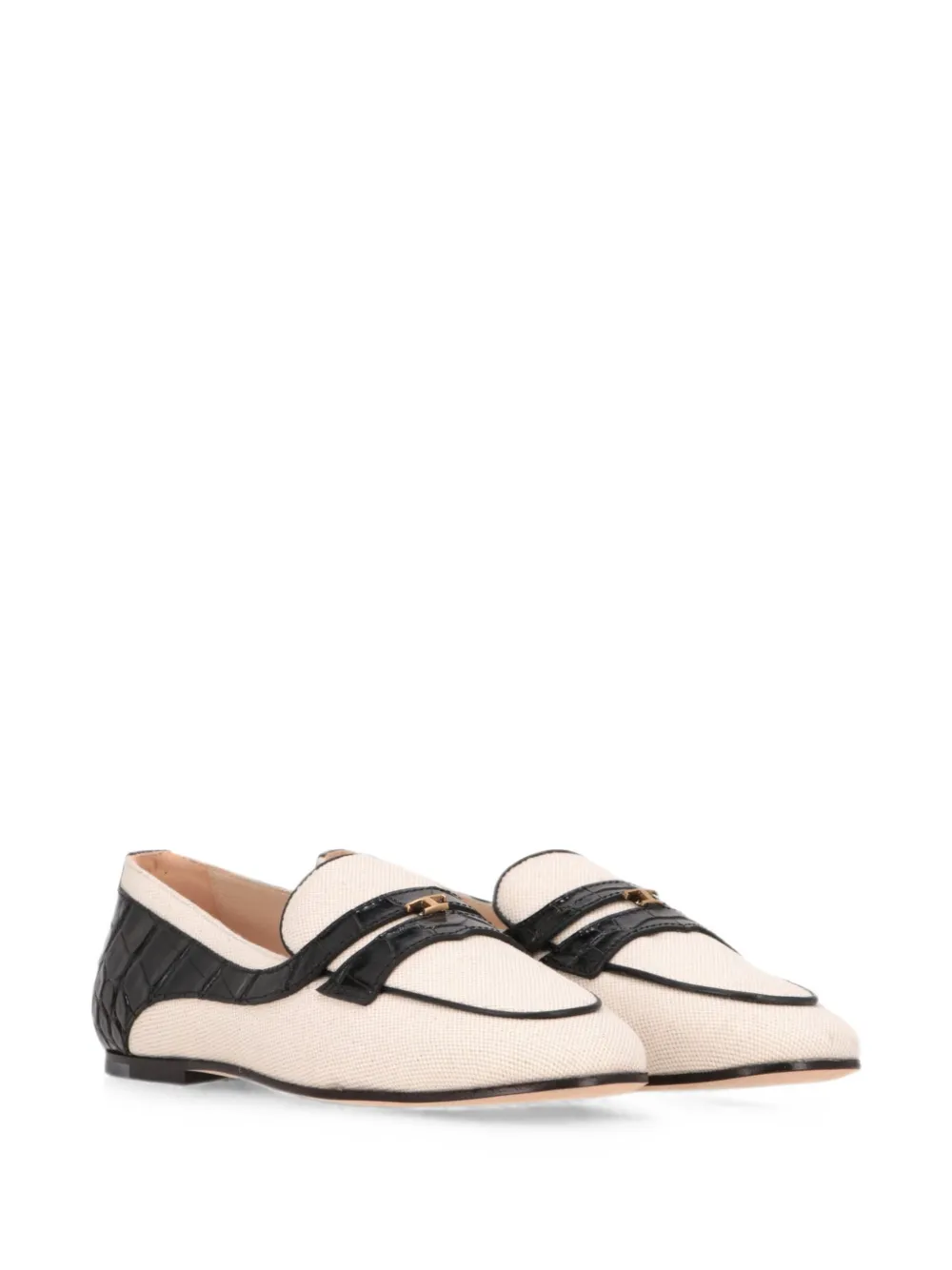 Tod's croc-effect T-logo loafers Beige