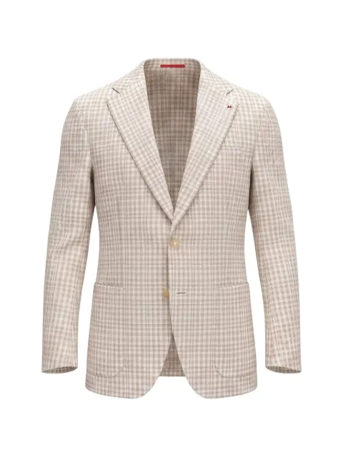 Isaia blazer a cuadros con botones