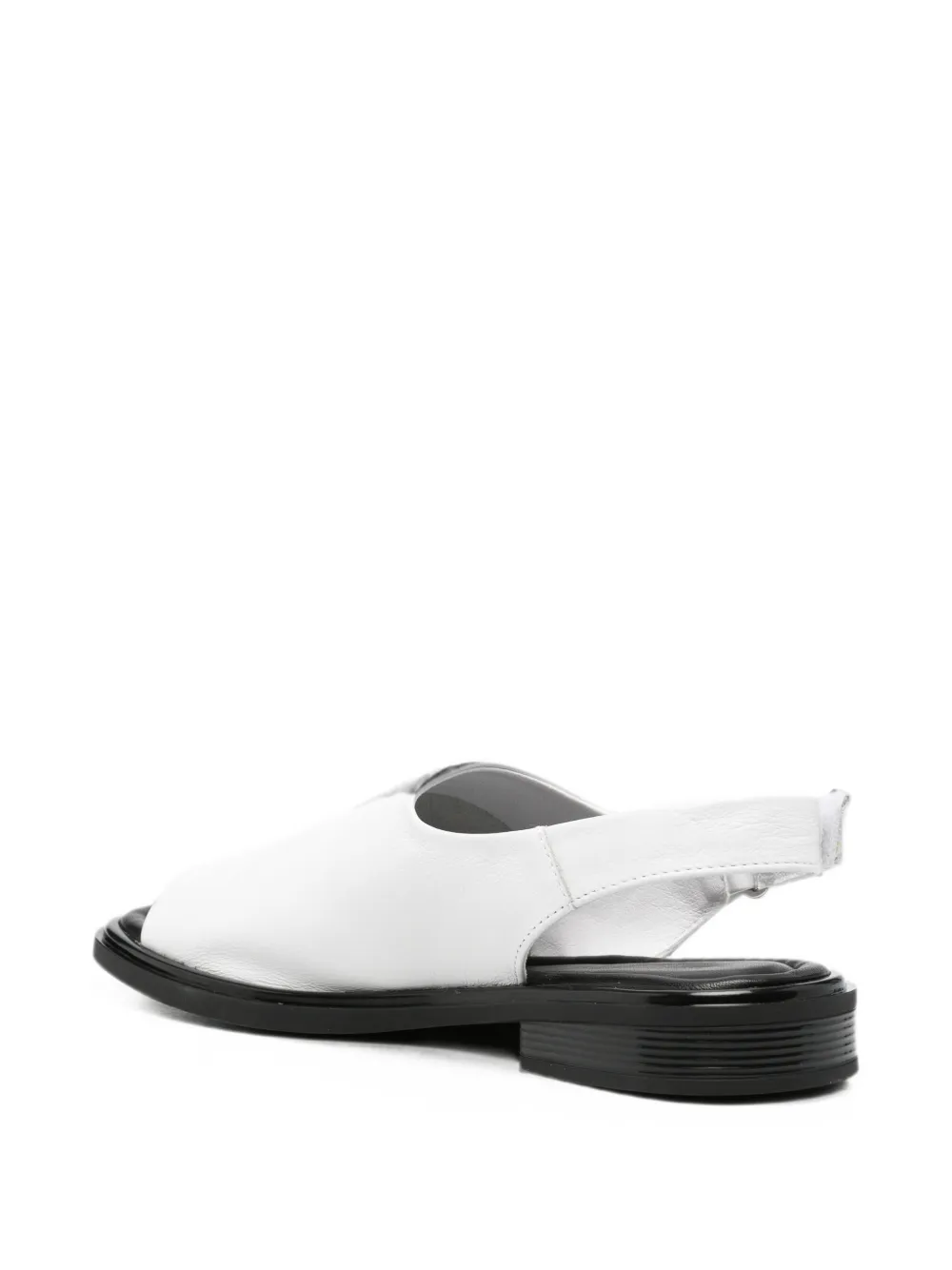 SERGIO MORETTI FIRENZE touch-strap leather sandals Wit